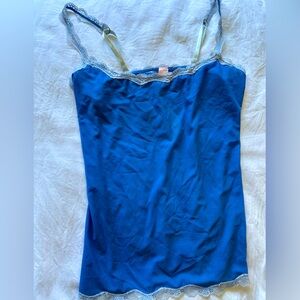 Victoria’s Secret blue tank with lace trim